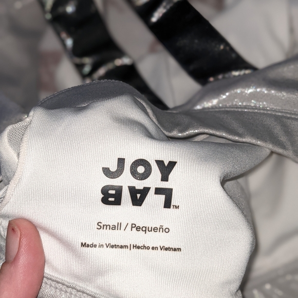 Last chance! JOYLAB SHINEY STRAPPY BACK Long Line Sport Bra or Dance Top Size S - Picture 4 of 7